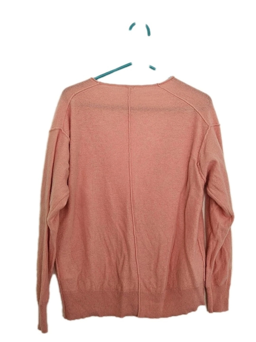 Free People Paloma 100% Cashmere Cardigan Sweater Pink V-Neck Oversized - Picture 3 of 5